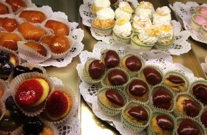 mini ‘choux’ - mini pastries found in Turin, Piedmont, Italy