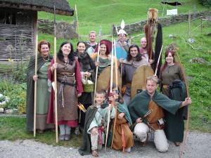 Irish Festival - Irish village with people in traditional Irish costume